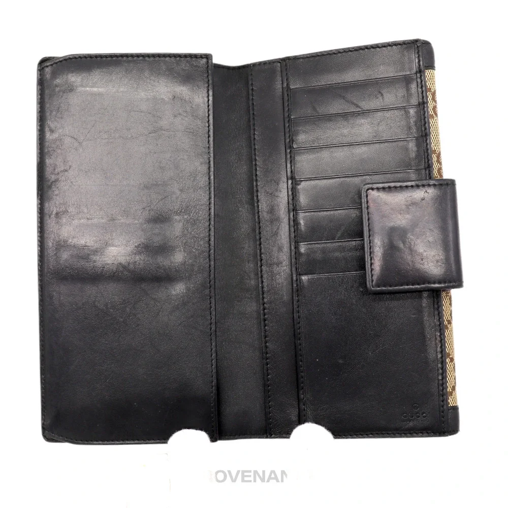 🔴 Gucci Long Wallet - GG Canvas Stripe - Picture 5 of 8